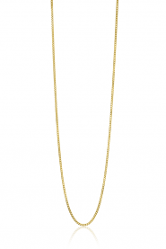 42cm ZINZI 14K Gold Curb Chain Necklace 0,8mm width ZGLG42-08