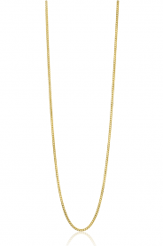 42cm ZINZI 14K Gold Curb Chain Necklace 1mm width ZGLG42-1