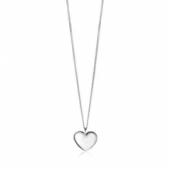 20mm ZINZI silver smooth heart pendant for engraving ZIH2346-20 (without chain)