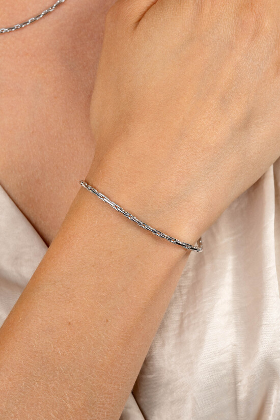 ZINZI silver link bracelet 2.3mm wide 18-21cm ZIA2648