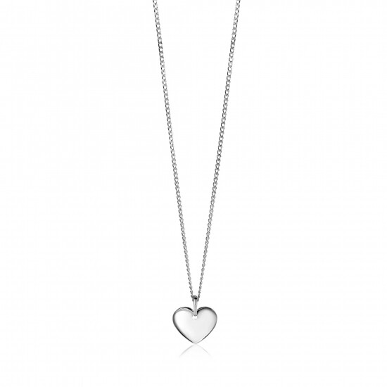 15mm ZINZI silver smooth heart pendant for engraving ZIH2346-15 (without chain)