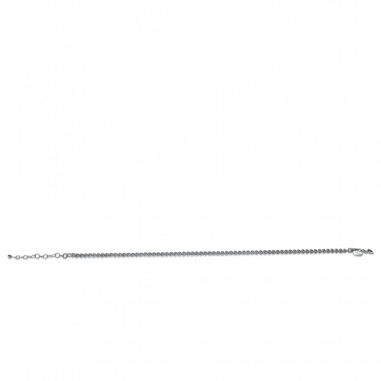 ZINZI Sterling Silver Anklet Curb Chain 23+4cm ZIE1414