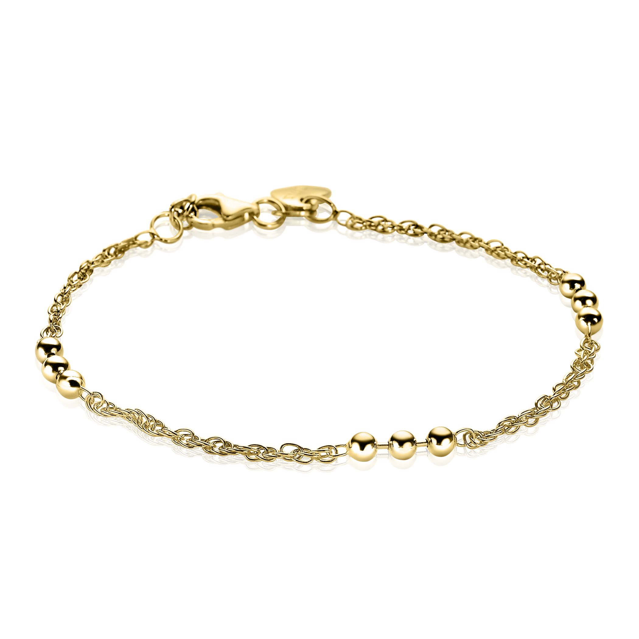 ZINZI Gold Plated Sterling Silver Bracelet Beads ZIA1422G