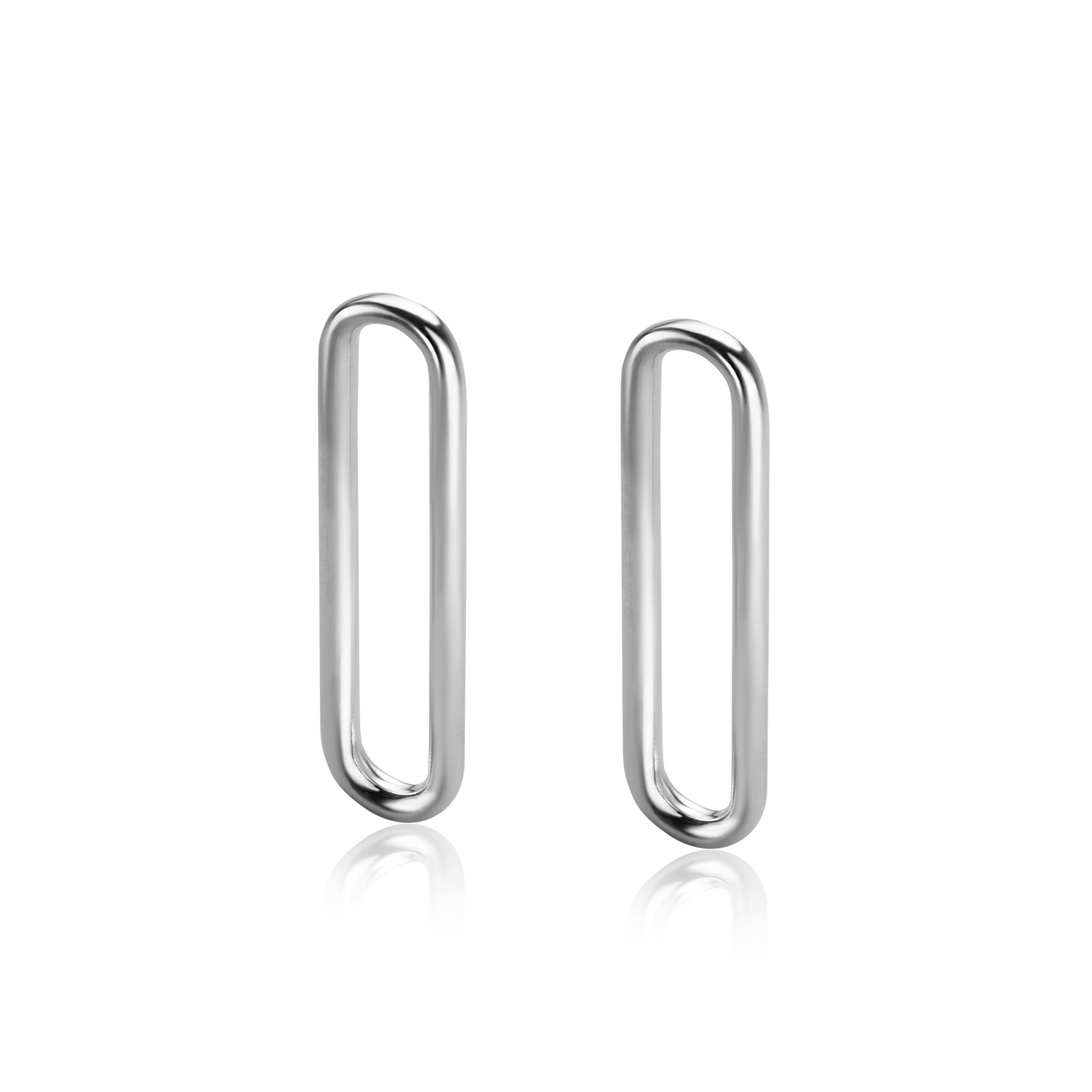 28mm ZINZI Sterling Silver Earrings Pendants Open Oval ZICH2416 (excl. hoop earrings)