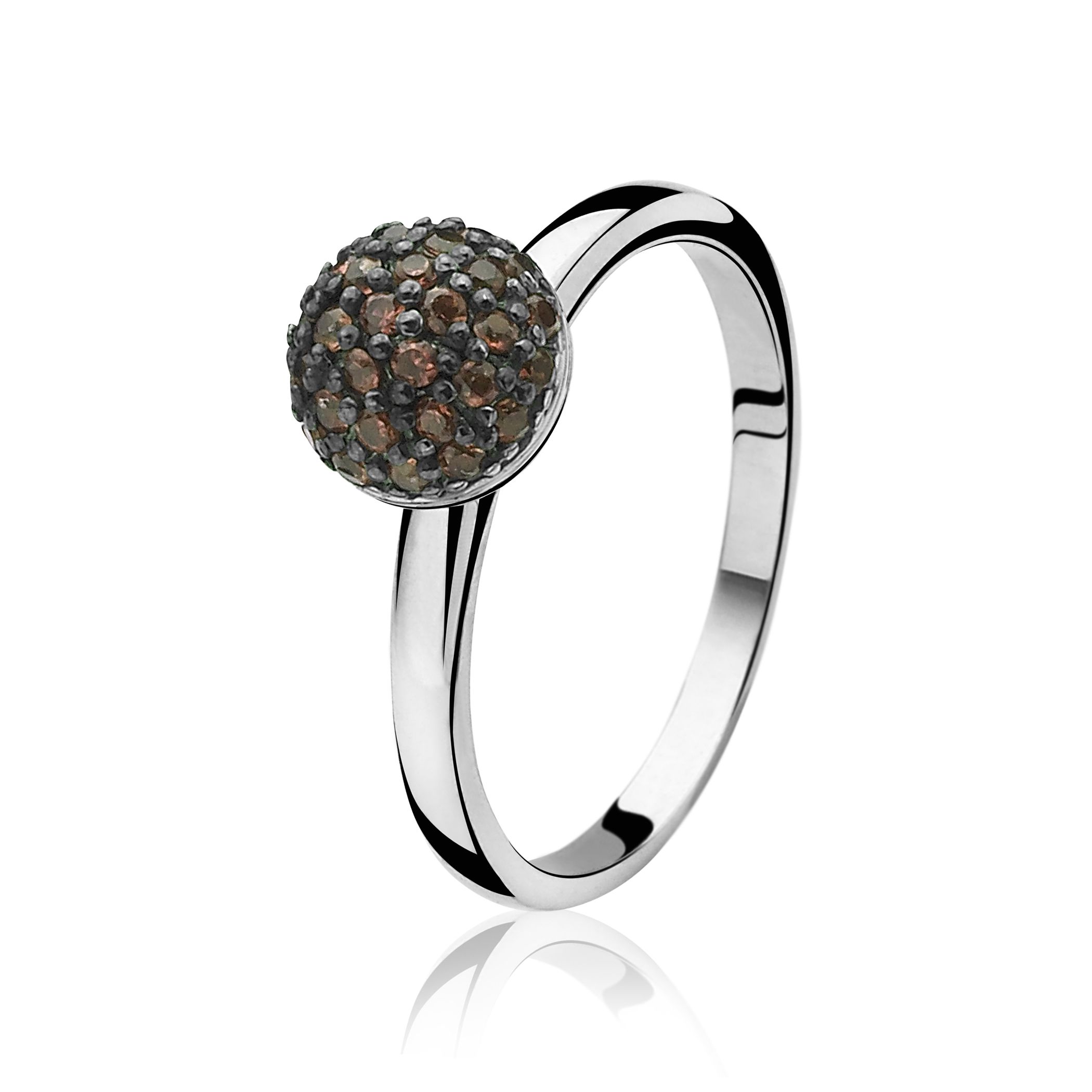 ZINZI Sterling Silver Ring Champagne ZIR915C