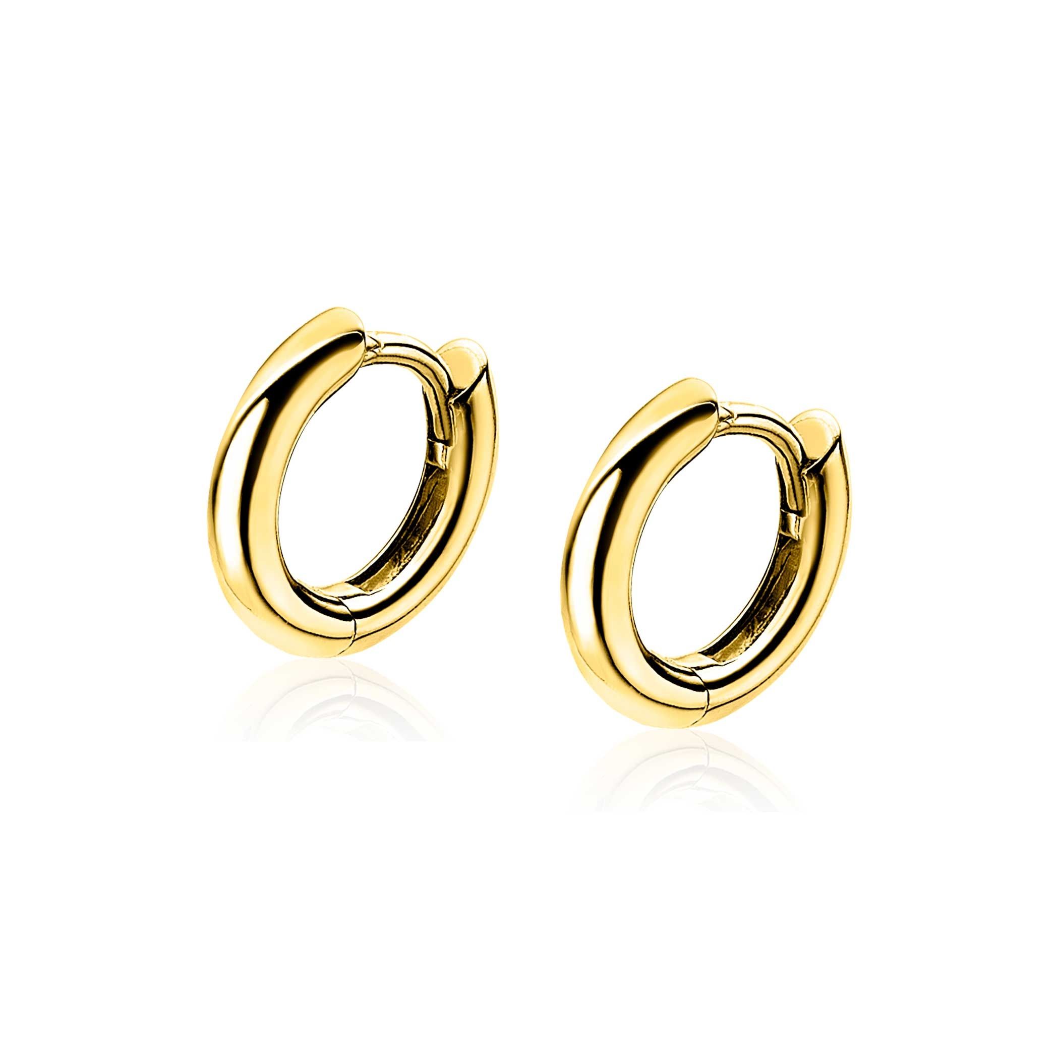 12mm ZINZI Gold Plated Sterling Silver Hoop Earrings width 2mm ZIO194G