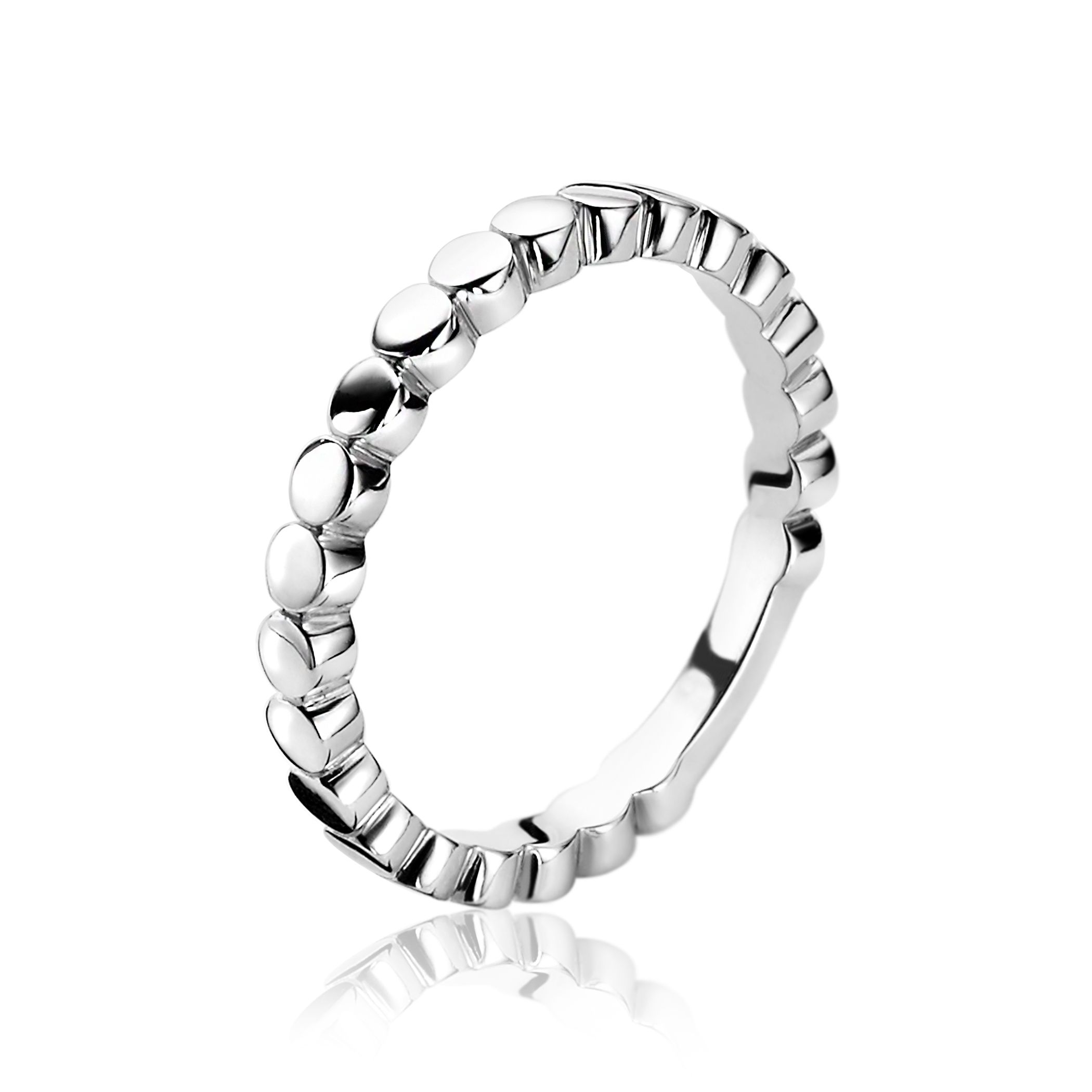 ZINZI Sterling Silver Stackable Ring Shiny Round ZIR1176