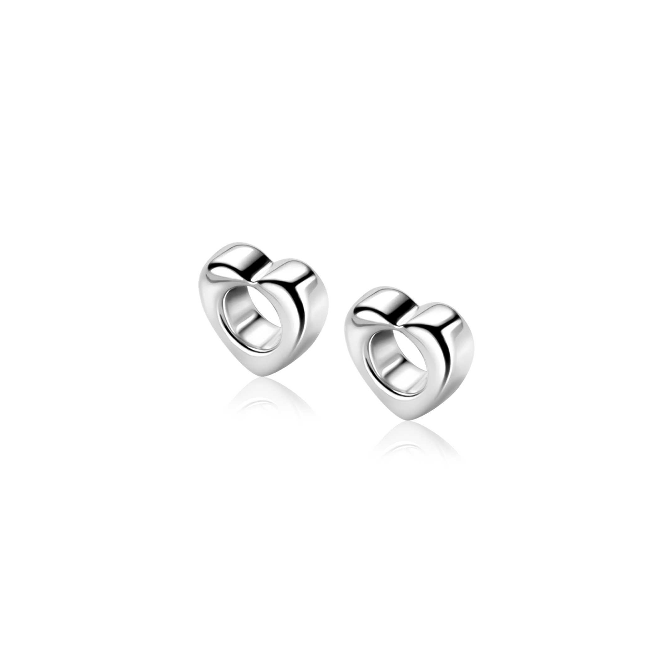 10mm ZINZI silver heart-shaped earring charms ZICH2695 (without earrings)